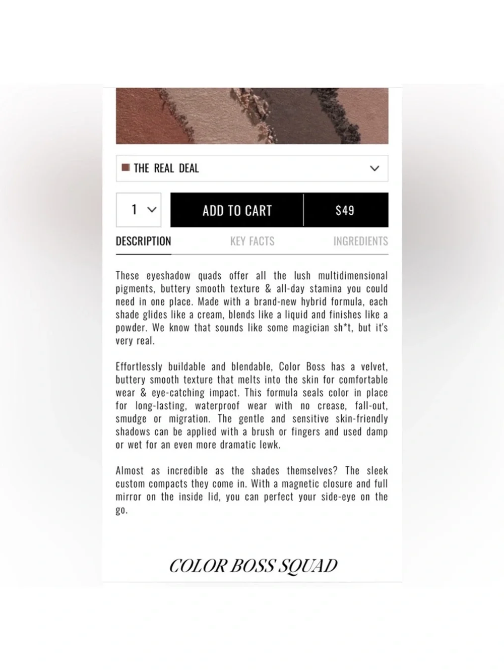 IL MAKIAGE Brown & Copper Quad Eyeshadow Palette